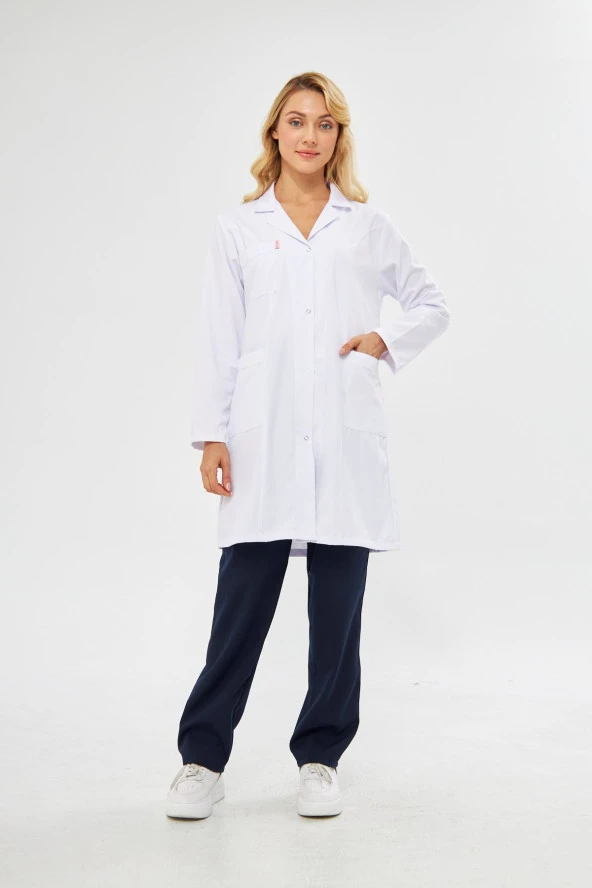 Hemşire Önlüğü Beyaz Önlük Bayan - 3