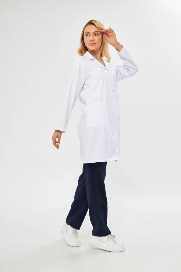 Hemşire Önlüğü Beyaz Önlük Bayan - 8