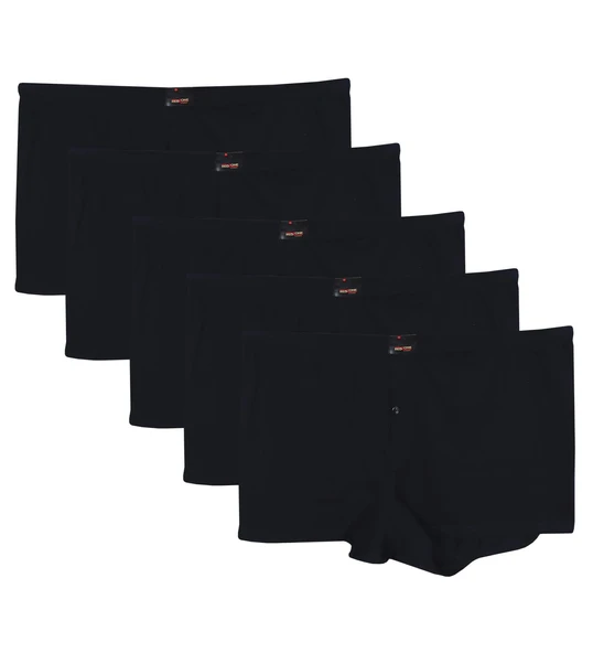 5 Adet Büyük Beden Redzone Penye Boxer Siyah - 3