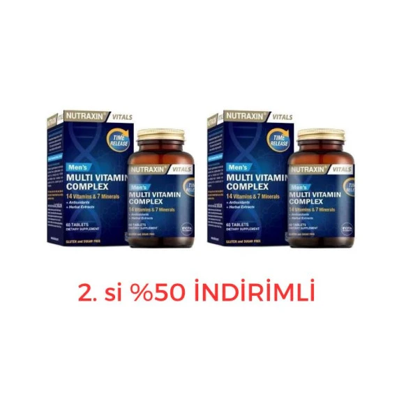 Nutraxin Multivitamin & Mineral Complex For Men 2'li Paket