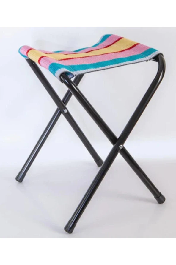 CMCPamir Satış Metal Katlanır Tabure Piknik Balıkçı Plaj Kamp Taburesi 4 Adet - 2