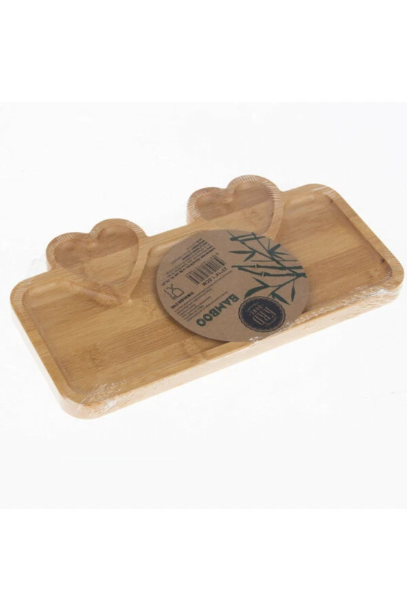 KRD HomeSunumluk Bambu 3 Bölmeli 25x14x1.5 Cm Krd-2706