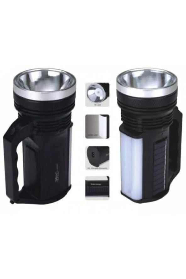 SİLVER TOSSEl Feneri Şarjlı Led 1w 16 Led Güneş Enerjili Solar St-2836t
