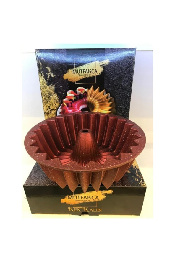 MUTFAKÇADöküm Granit Kek Kalıbı 26 cm Kırmızı