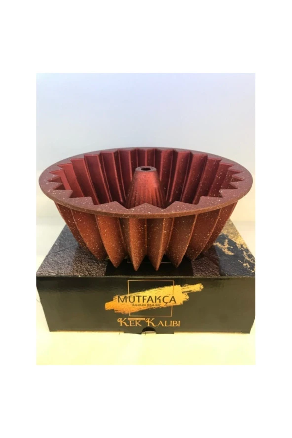 MUTFAKÇADöküm Granit Kek Kalıbı 26 cm Kırmızı - 2
