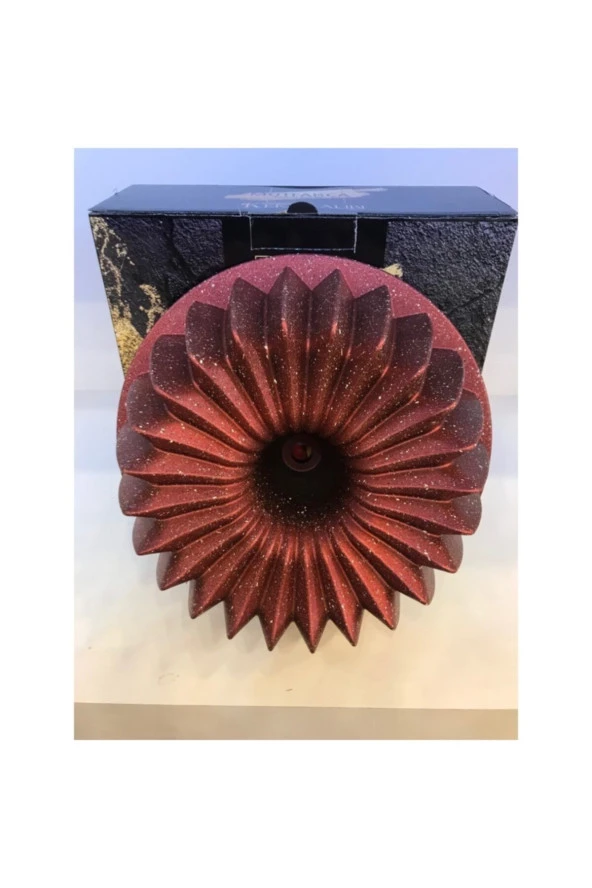 MUTFAKÇADöküm Granit Kek Kalıbı 26 cm Kırmızı - 3