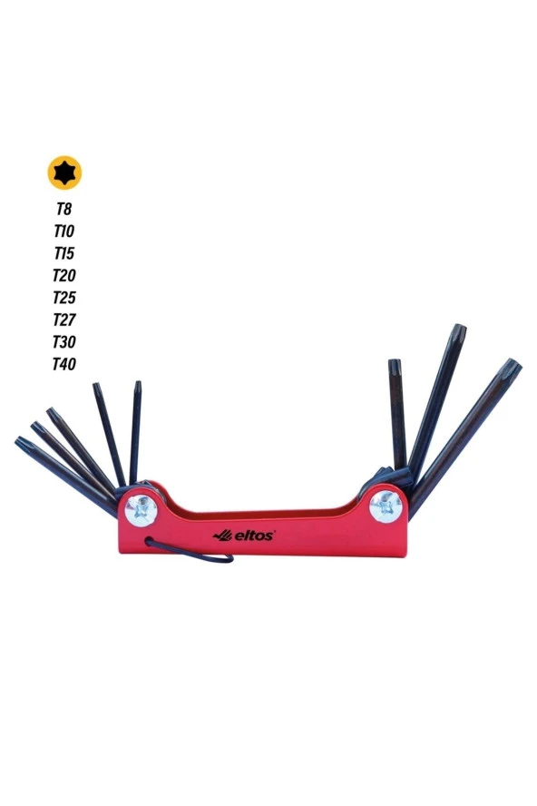 EltosÇakı Tipi Torx Alyan Anahtar Takımı 8 Parça Pamiravm