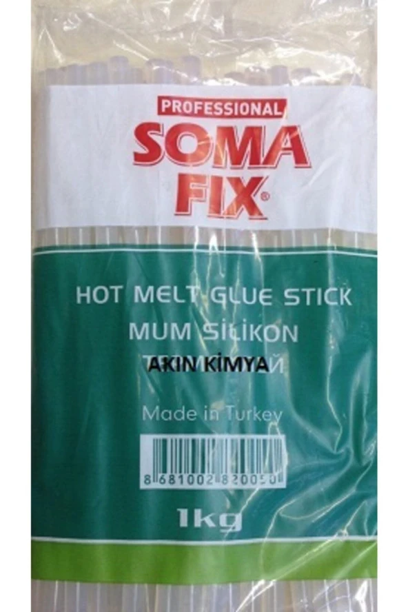 Somafix1 Kg 7.4x300 Mm Ince Somafıx Mum Silikon Çubuk Sıcak Şeffaf