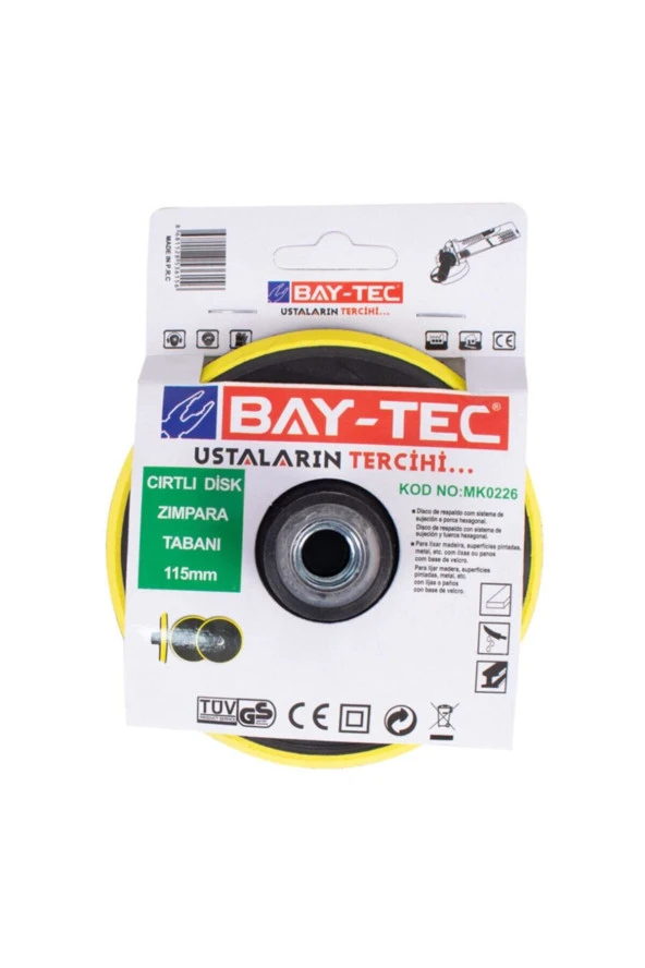 BaytecBay-tec Tabanı Cırtlı Disk Zımpara 115mm Mk0226