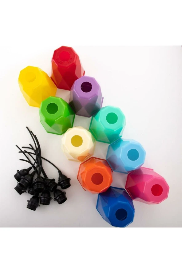 AĞAÇ SÜSLEME FENERİ BAKLAVA DESEN PARLAK MODEL - 2