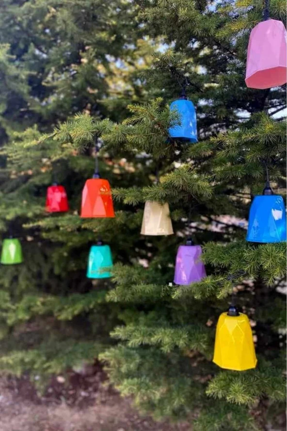 Ağaç Feneri Dekoratif Bahçe Aydınlatma Armatürü Dış Mekan Işıklandırma 5 Adet - 3