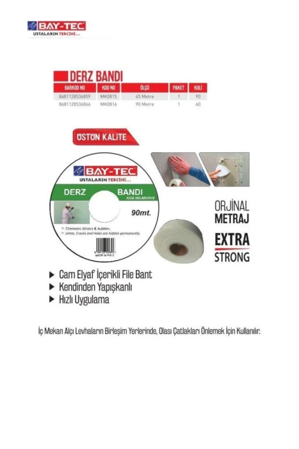 BaytecDerz Bandı 50mmx45m (mk0815) - 2