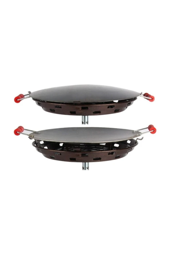 gülsan Portatif Tüplü Sac Kavurma Gözleme Ekmek Yufka Sacı Katmer Sacı 45cm - 2