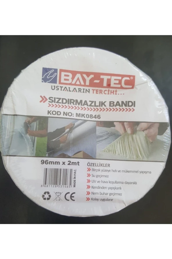 BaytecMk0846 96mm X 2mt Çamur Bant Su Sızdırmaz Güçlü Tamir Tadilat Bandı Çatı Izolasyonı - 4