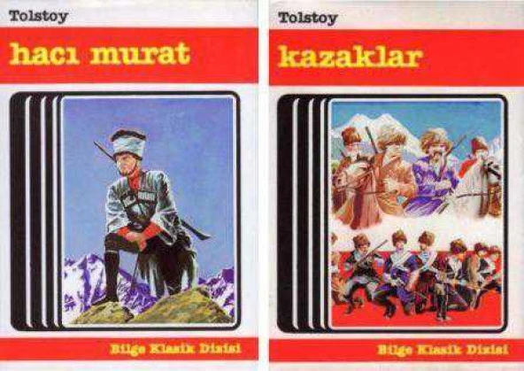 Bilge Klasikleri Lev Tolstoy Seti 2 Kitap Takım (Ciltli ve Şömizli) / İlk Baskı / "Hacı Murat + Kazaklar"