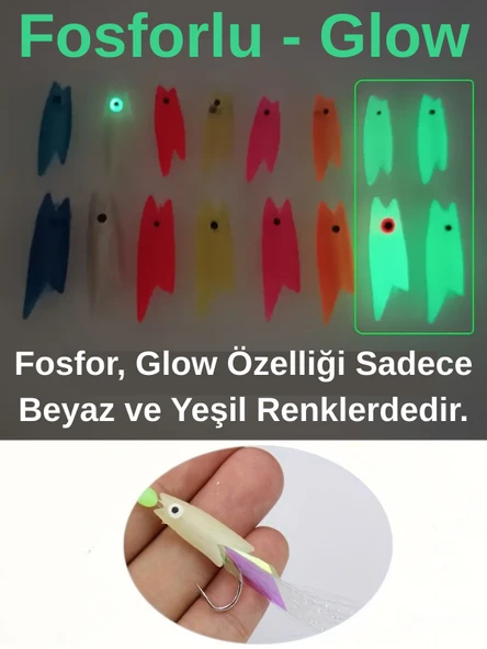 Eagenset Silikon Balık Kafası Yapay Yem Olta Takımı, Çapari, Jig, Yapım Malzemesi 2 cm 5 Adet - 2