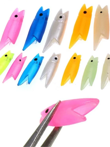 Eagenset Silikon Balık Kafası Yapay Yem Olta Takımı, Çapari, Jig, Yapım Malzemesi 2 cm 5 Adet - 4