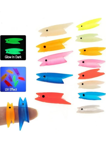Eagenset Silikon Balık Kafası Yapay Yem Olta Takımı, Çapari, Jig, Yapım Malzemesi 2 cm 5 Adet - 6