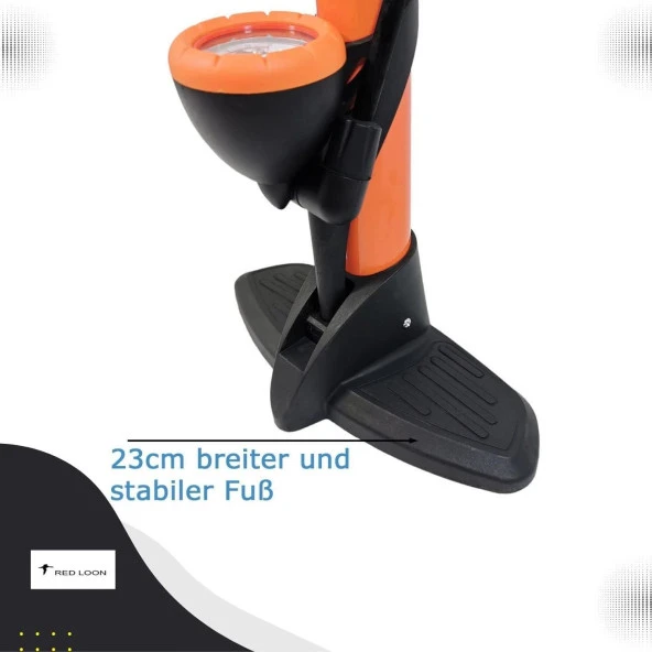 XBYC 9017 Göstergeli Ayaklı Bisiklet Pompası 160PSI Yüksek Basınçlı Pompa - 2