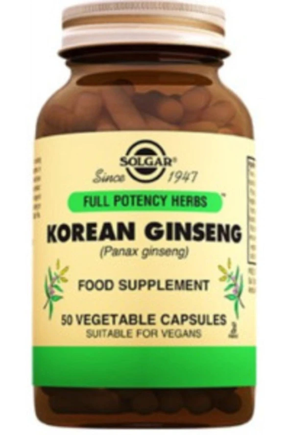 Solgar Korean Ginseng 50 Kapsül ürün görseli