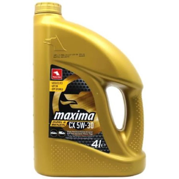 Petrol Ofisi Maxima CX 5W-30 DPF Partiküllü Tam Sentetik Motor Yağı 4 L