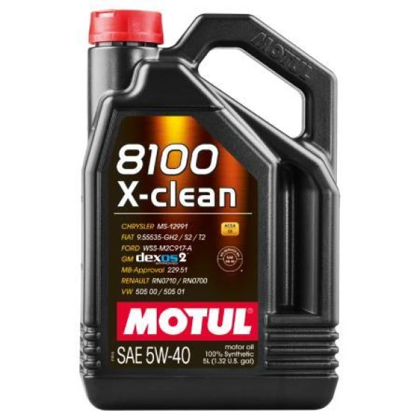 Motul 8100 X-Clean 5W-40 Motor Yağı 5 L ürün görseli 1