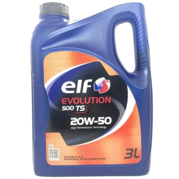 Elf Evolution 500 TS 20W-50 Motor Yağı 3 L