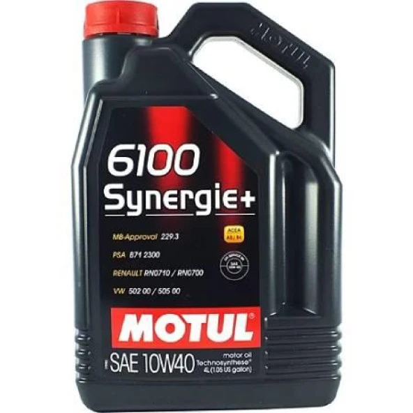 Motul 6100 Synergie+ 10W-40 Technosynthese Motor Yağı  4 L