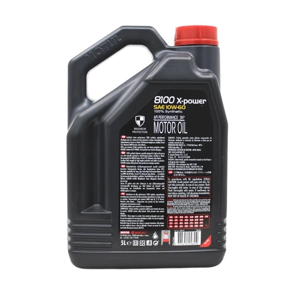 Motul 8100 X-Power 10W-60 Tam Sentetik Motor Yağı 5 L - Resim 4