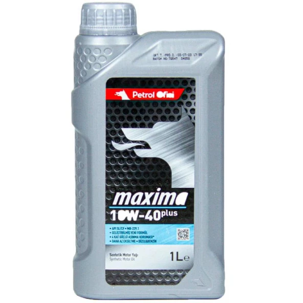 Petrol Ofisi Maxima Plus 10W-40 Sentetik Motor Yağı 1 L