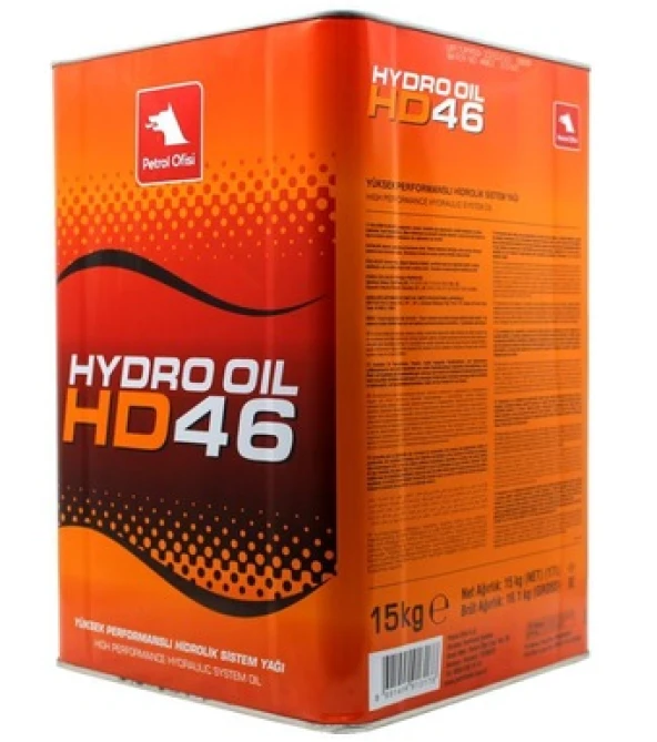 Petrol Ofisi Hydro Oil HD 46 Hidrolik 17 lt Sistem Yağı