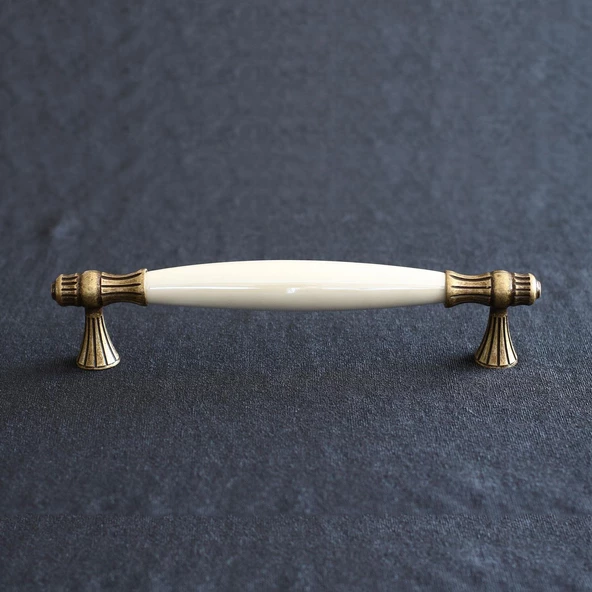 Gerçek Sedef Eskitme Antik Sarı (160 mm-16.0 cm) Mobilya Mutfak Çekmece Dolap Kulpu Kulbu Kulpları - Resim 8