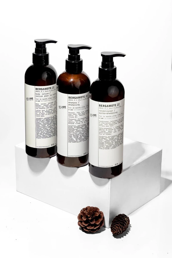 Le Labo Bergamote 22 Shampoo 480 ml + Conditioner 480 ml + Body Lotion 480 ml