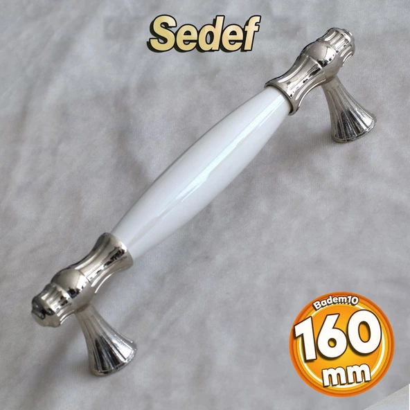 Gerçek Sedef Kulpu Beyaz 160 Mm Mobilya Çekmece Dolap Mutfak Kulpları Kulpu Dolabı Kapak Kulbu
