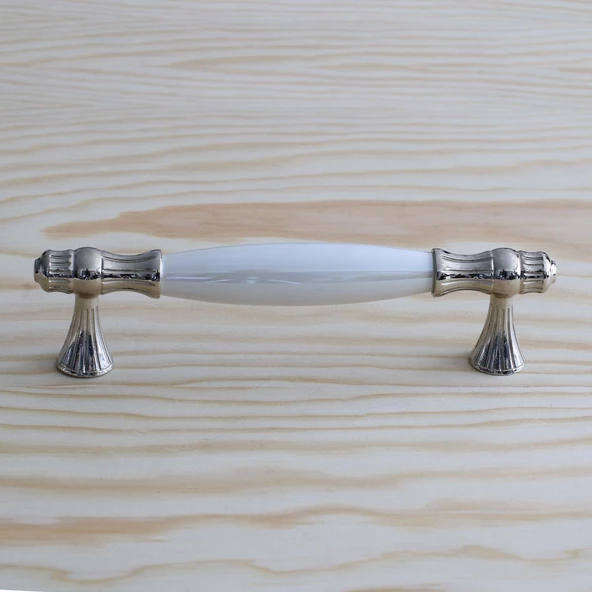 Gerçek Sedef Kulpu Beyaz 128 Mm Mobilya Çekmece Dolap Mutfak Dolabı Kapak Kulbu Kulpları Kulpu - 5