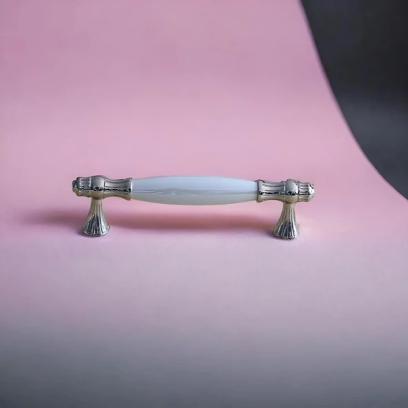 Gerçek Sedef Kulpu Beyaz 128 Mm Mobilya Çekmece Dolap Mutfak Dolabı Kapak Kulbu Kulpları Kulpu - 6