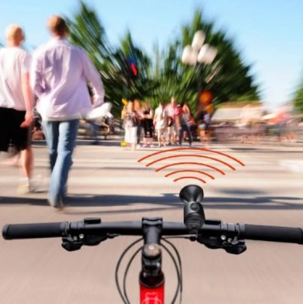 Forte Gt 2121 Yüksek Sesli Elektronik 120 Db Su Gerçirmez Pilli Bisiklet Kornası Siyah - Resim 3