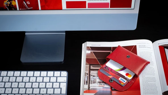 Kayigo Marsel Kartvizitlik / Kulaklık Çantası Koyu Kırmızı - Resim 4