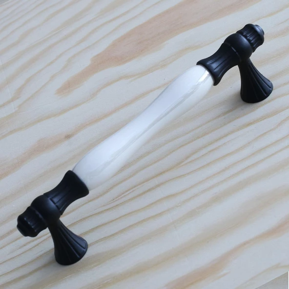 Gerçek Sedef Kulpu Siyah 128 Mm Mobilya Kulpları Kulpu Çekmece Dolap Mutfak Dolabı Kapak Kulbu - 7