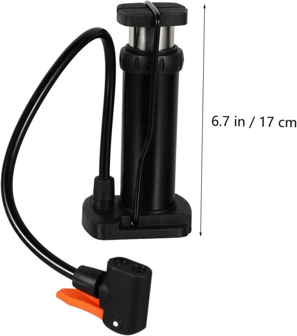 XBYC 9662 Mini El Ve Ayak Şişirmeli Bisiklet Pompası Yüksek Basınçlı Pompa - 5