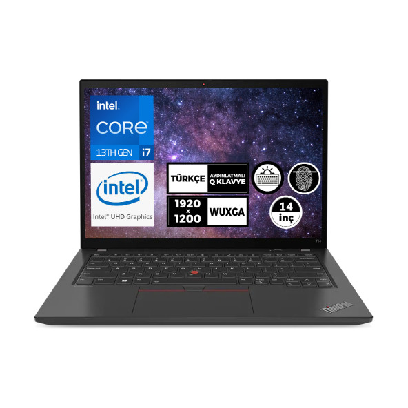 Lenovo Thinkpad T14 Gen 4 Intel Core i7-1355U 16GB 512GB SSD 14" WUXGA Freedos Taşınabilir Bilgisayar 21HES91FTX