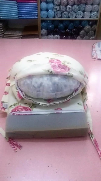 BAMBU MİNDERİ FERMUARLI 5 CM GRİ SÜNGERLİ KIRPINTILI ASTARLI PİLELİ ÜCRETSİZ VE HIZLI KARGO-103 - 3