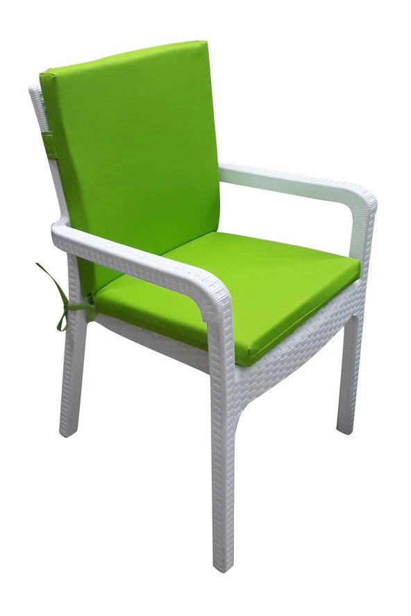 Mi̇rzade 4 Adet Eli̇t Su Geçi̇rmez Yüksek Arkali Mi̇nder-Fistik Yeşi̇l | 4’lü Su Geçirmez Yüksek Arkalı Sandalye Minderi – Fermuarlı - Resim 2