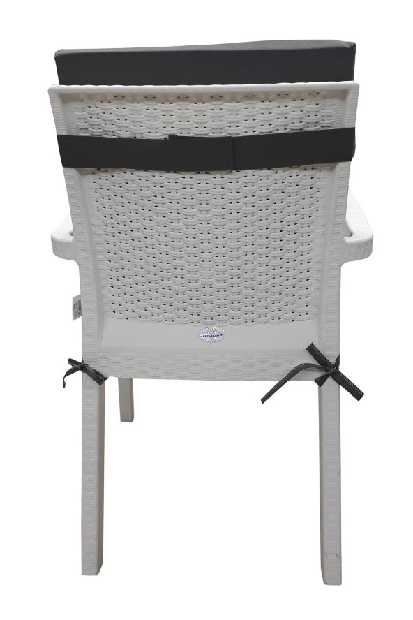 Mi̇rzade 4 Adet Eli̇t Su Geçi̇rmez Yüksek Arkali Mi̇nder-Koyu Gri̇ | 4’lü Su Geçirmez Yüksek Arkalı Sandalye Minderi – Fermuarlı - Resim 5