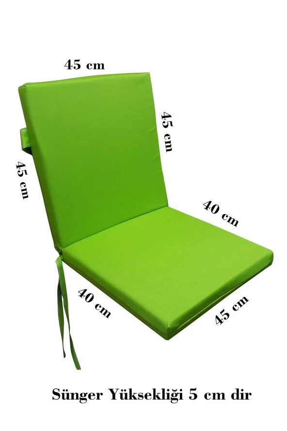 Mi̇rzade 4 Adet Eli̇t Su Geçi̇rmez Yüksek Arkali Mi̇nder-Fistik Yeşi̇l | 4’lü Su Geçirmez Yüksek Arkalı Sandalye Minderi – Fermuarlı - Resim 6