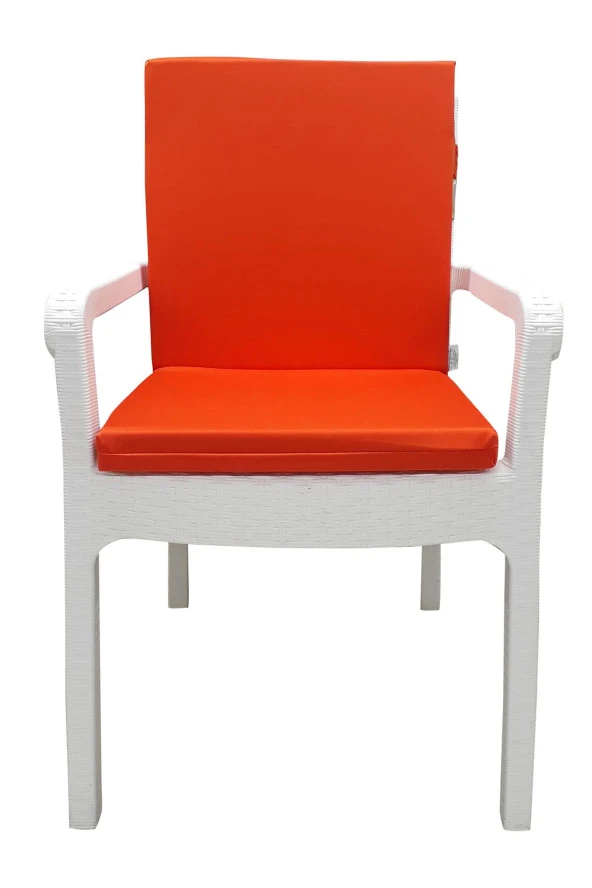 Mi̇rzade 6 Adet Eli̇t Su Geçi̇rmez Yüksek Arkali Mi̇nder-Turuncu | 6’lı Su Geçirmez Yüksek Arkalı Sandalye Minderi – Fermuarlı ürün görseli