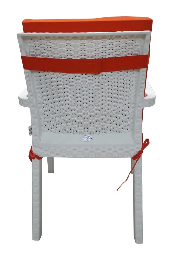 Mi̇rzade 4 Adet Eli̇t Su Geçi̇rmez Yüksek Arkali Mi̇nder-Turuncu | 4’lü Su Geçirmez Yüksek Arkalı Sandalye Minderi – Fermuarlı - Resim 6