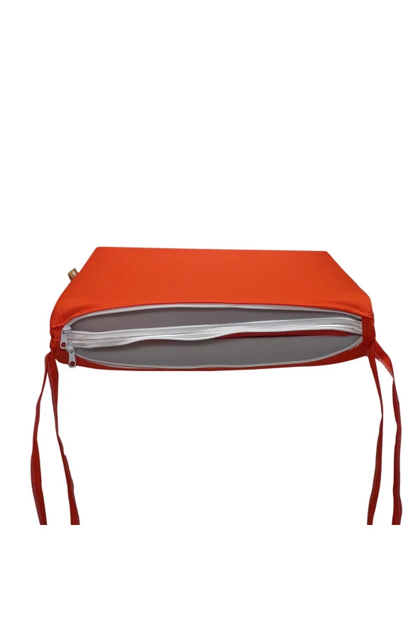 Mi̇rzade 4 Adet Eli̇t Su Geçi̇rmez Yüksek Arkali Mi̇nder-Turuncu | 4’lü Su Geçirmez Yüksek Arkalı Sandalye Minderi – Fermuarlı - Resim 7