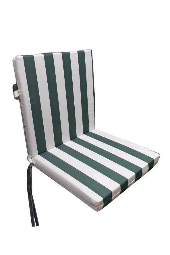 Mi̇rzade 4 Adet Eli̇t Su Geçi̇rmez Yüksek Arkali Mi̇nder-Yeşi̇l/Krem | 4’lü Su Geçirmez Yüksek Arkalı Sandalye Minderi – Fermuarlı - Resim 7