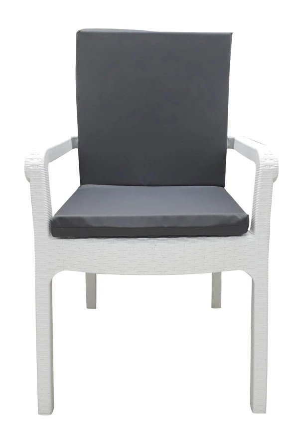 Mi̇rzade 6 Adet Eli̇t Su Geçi̇rmez Yüksek Arkali Mi̇nder-Koyu Gri̇ | 6’lı Su Geçirmez Yüksek Arkalı Sandalye Minderi – Fermuarlı ürün görseli